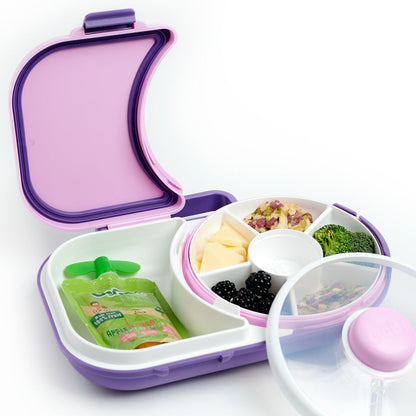 Gobe snack spinner and lunchbox combo in purple..