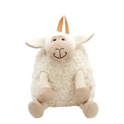 Cute fluffy white sheep backback for kids. 