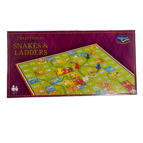 Snakes and ladders board game.